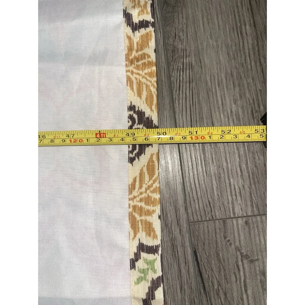 Pier 1 Medallion Design Curtain Panels (2) Colorful 9' X 50